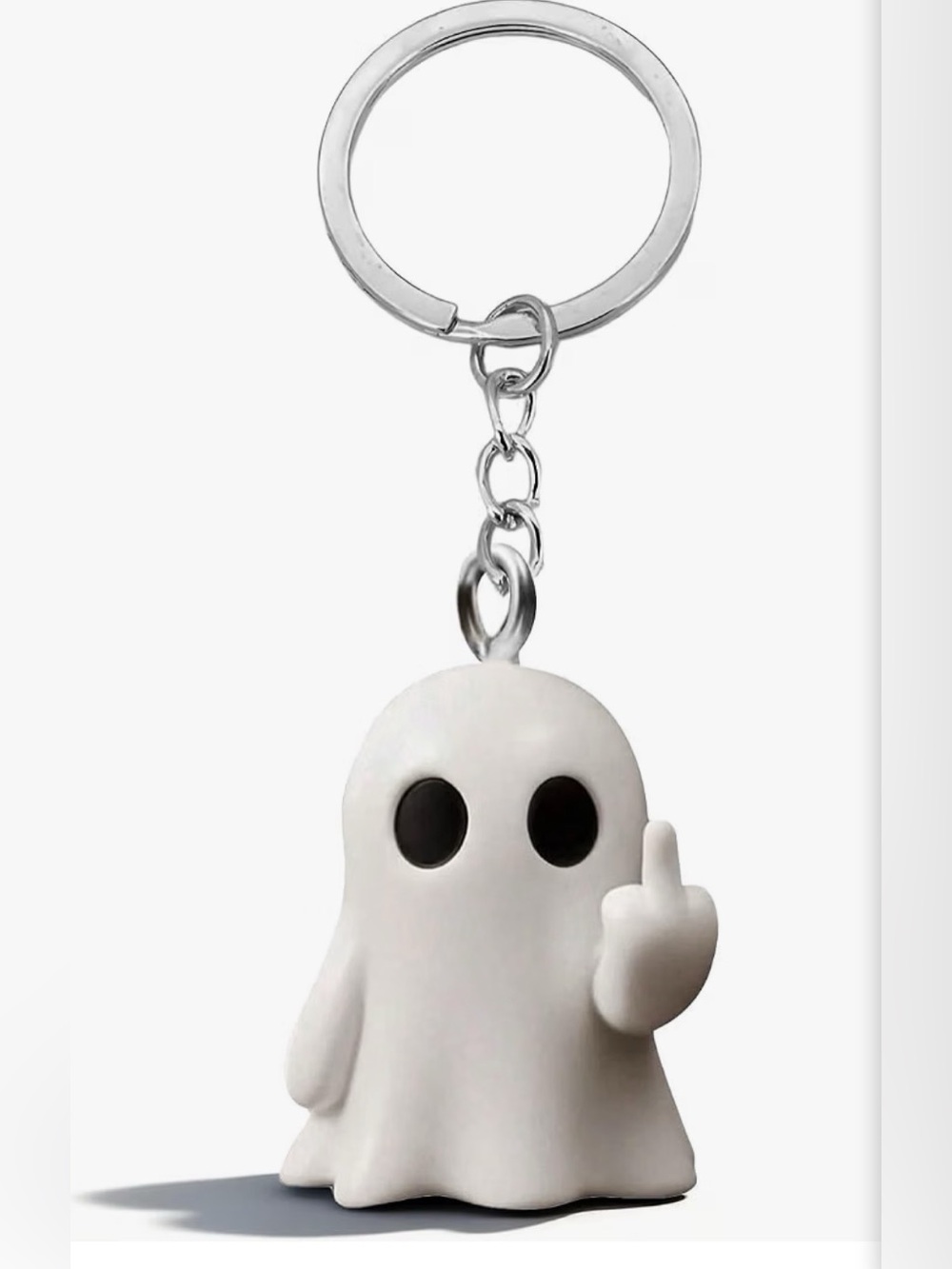 White Ghost Keychain Purse Accessory - Cute Ghost Charm